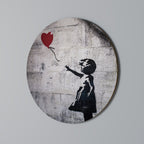 BALLON GIRL (BANKSY) Round Wall Art
