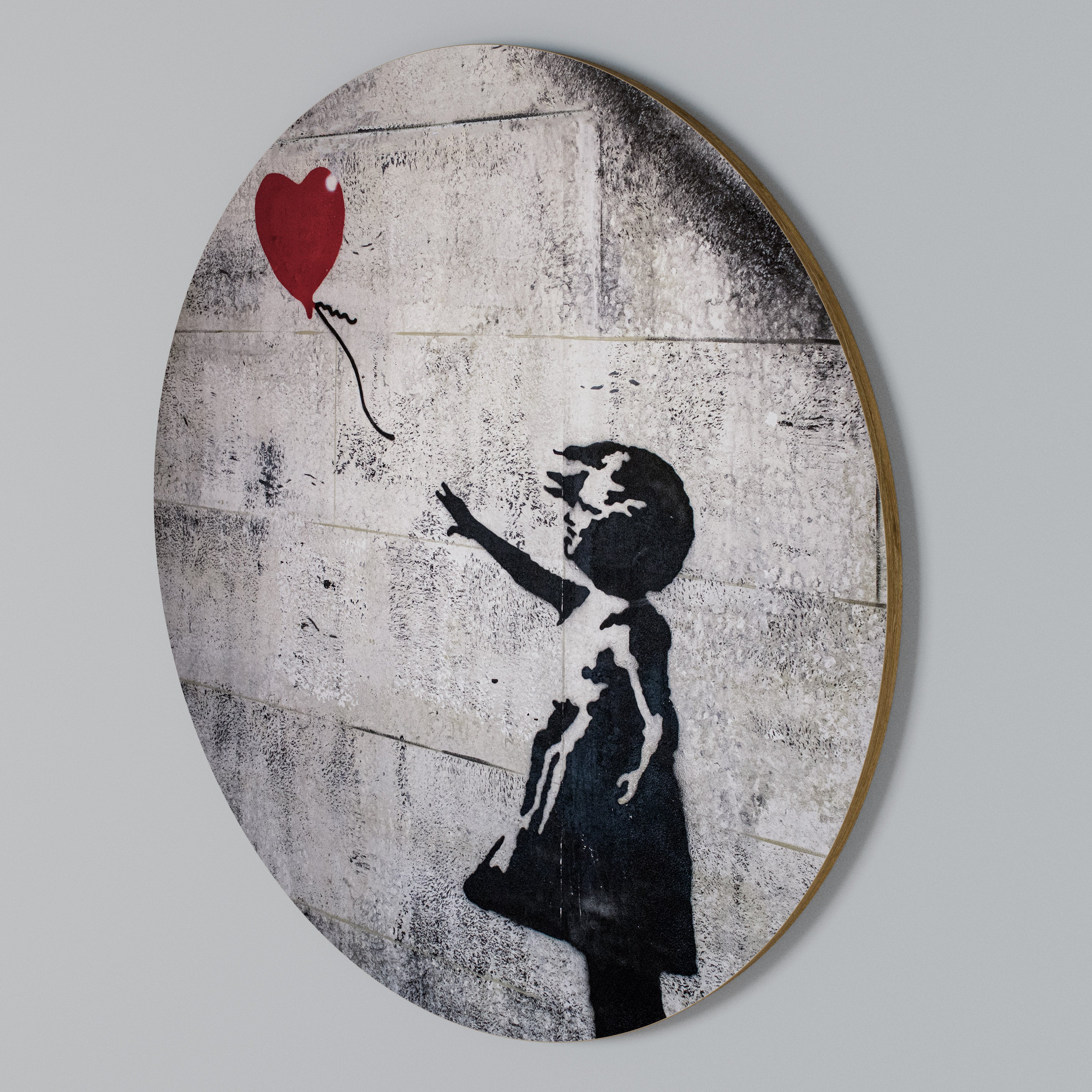 BALLON GIRL (BANKSY) Rund väggdekor