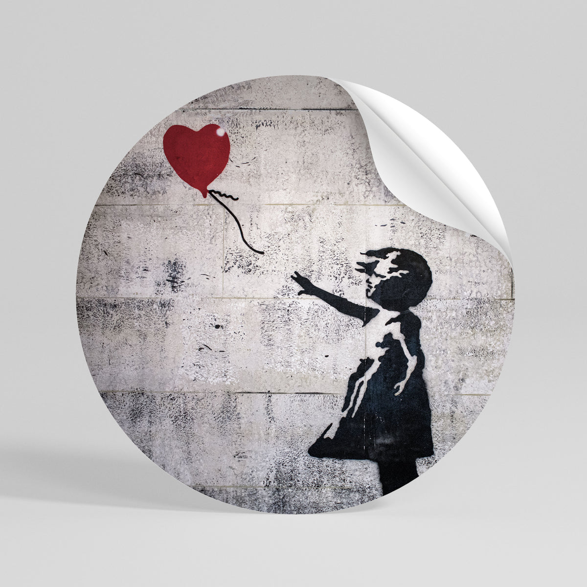 BALLON GIRL (BANKSY) Rund väggdekal