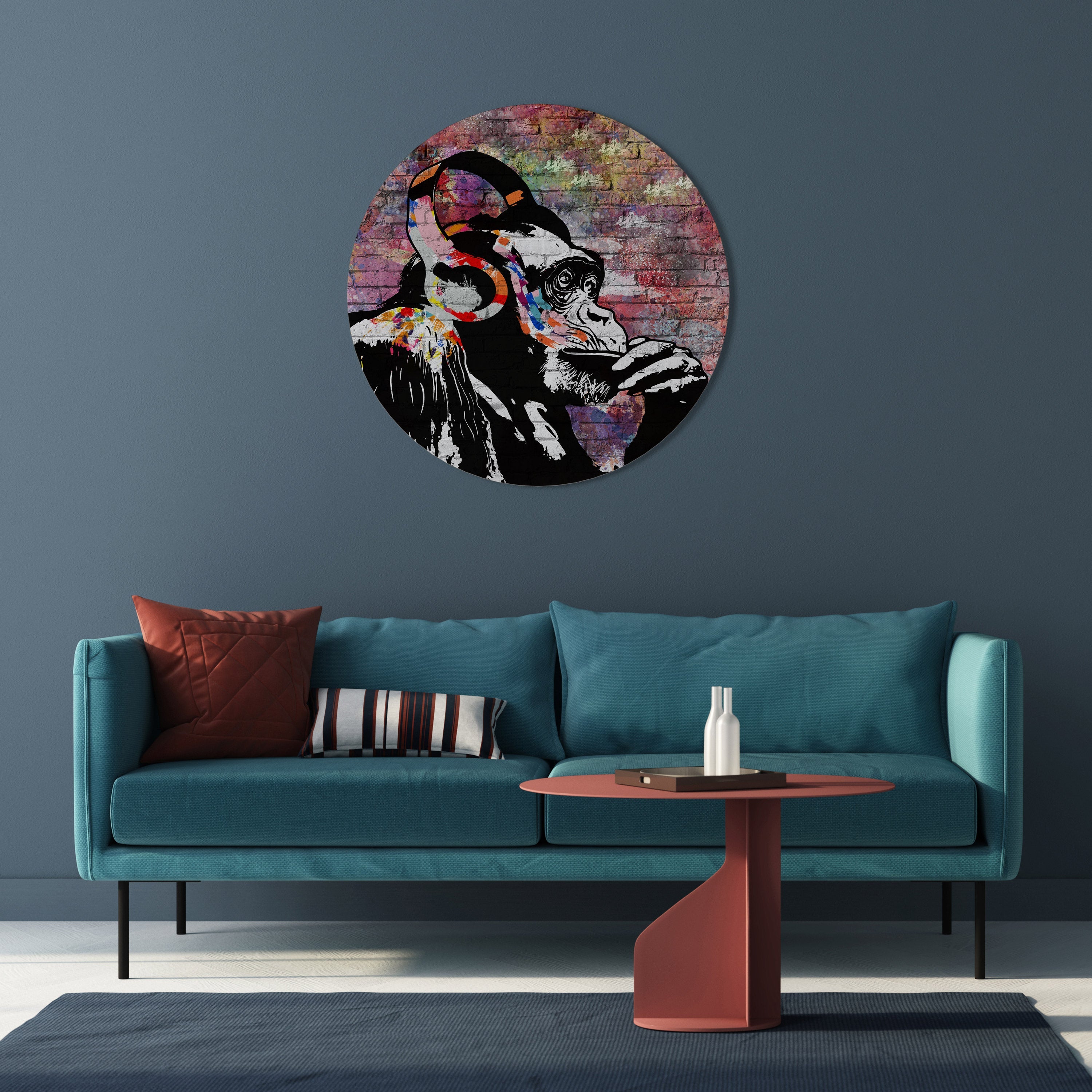 APISH LISTENER Round Wall Art