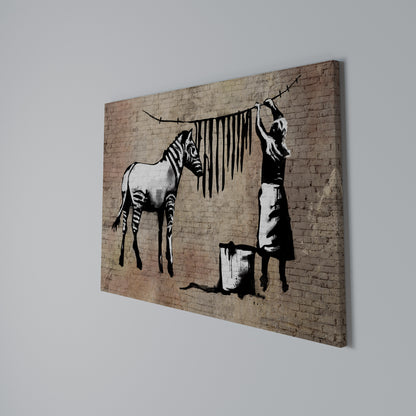 TIDY ZEBRA Horizontal Canvas Print