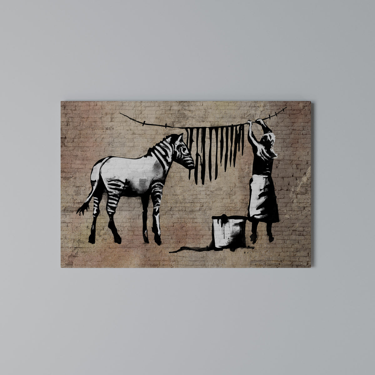 TIDY ZEBRA Horizontal Canvas Print