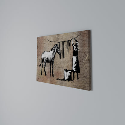 TIDY ZEBRA Horizontal Canvas Print