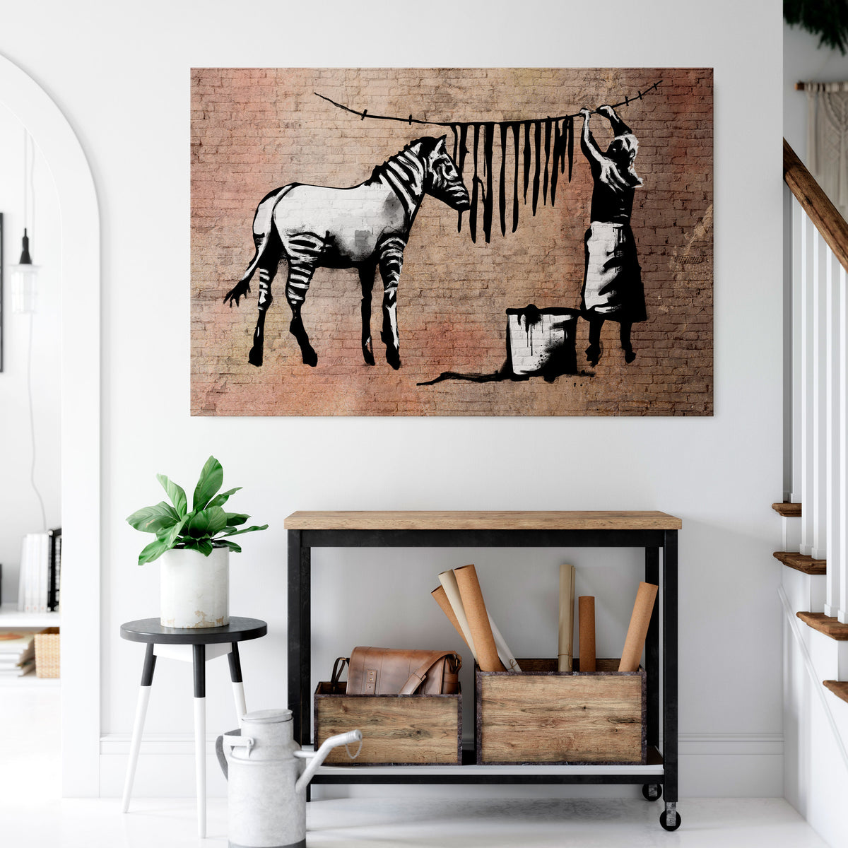 TIDY ZEBRA Horizontal Canvas Print