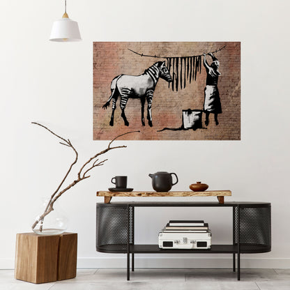 TIDY ZEBRA horisontell affisch med självhäftande mönster