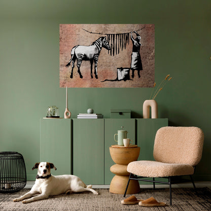 TIDY ZEBRA horisontell affisch med självhäftande mönster