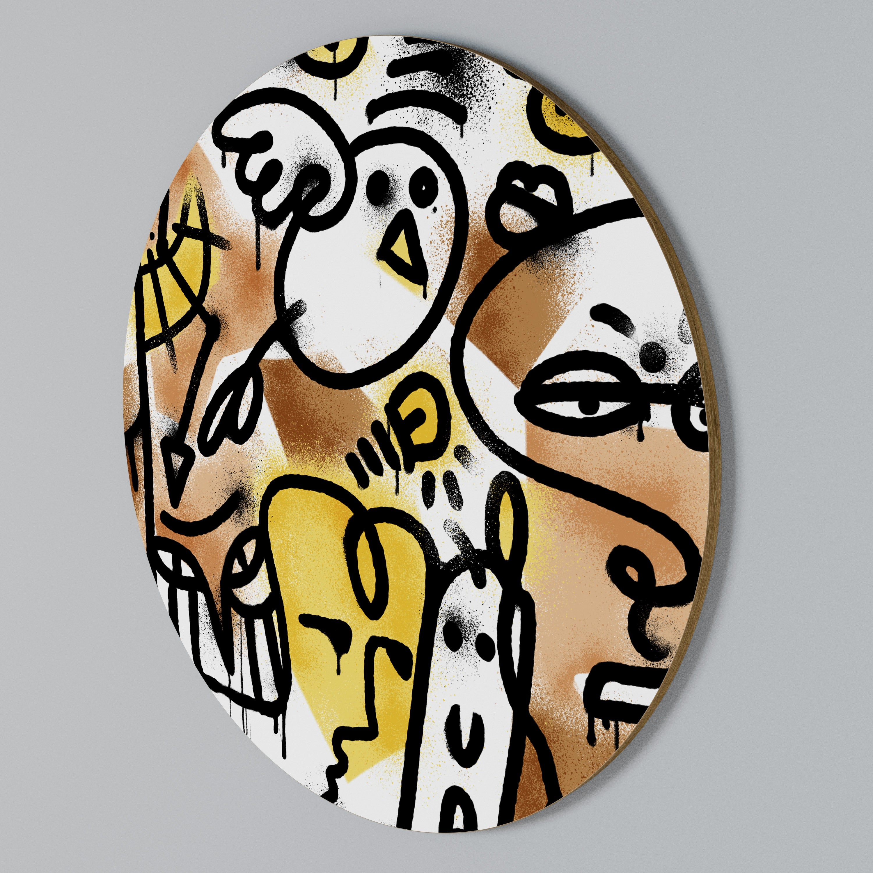 URBAN CANVAS Rund väggdekor