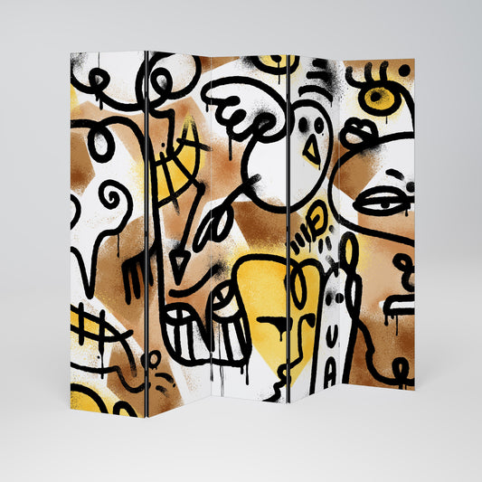 URBAN CANVAS Decorative 5-Panel Room Divider