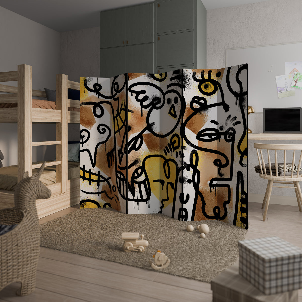URBAN CANVAS Rumsavdelare 6 paneler