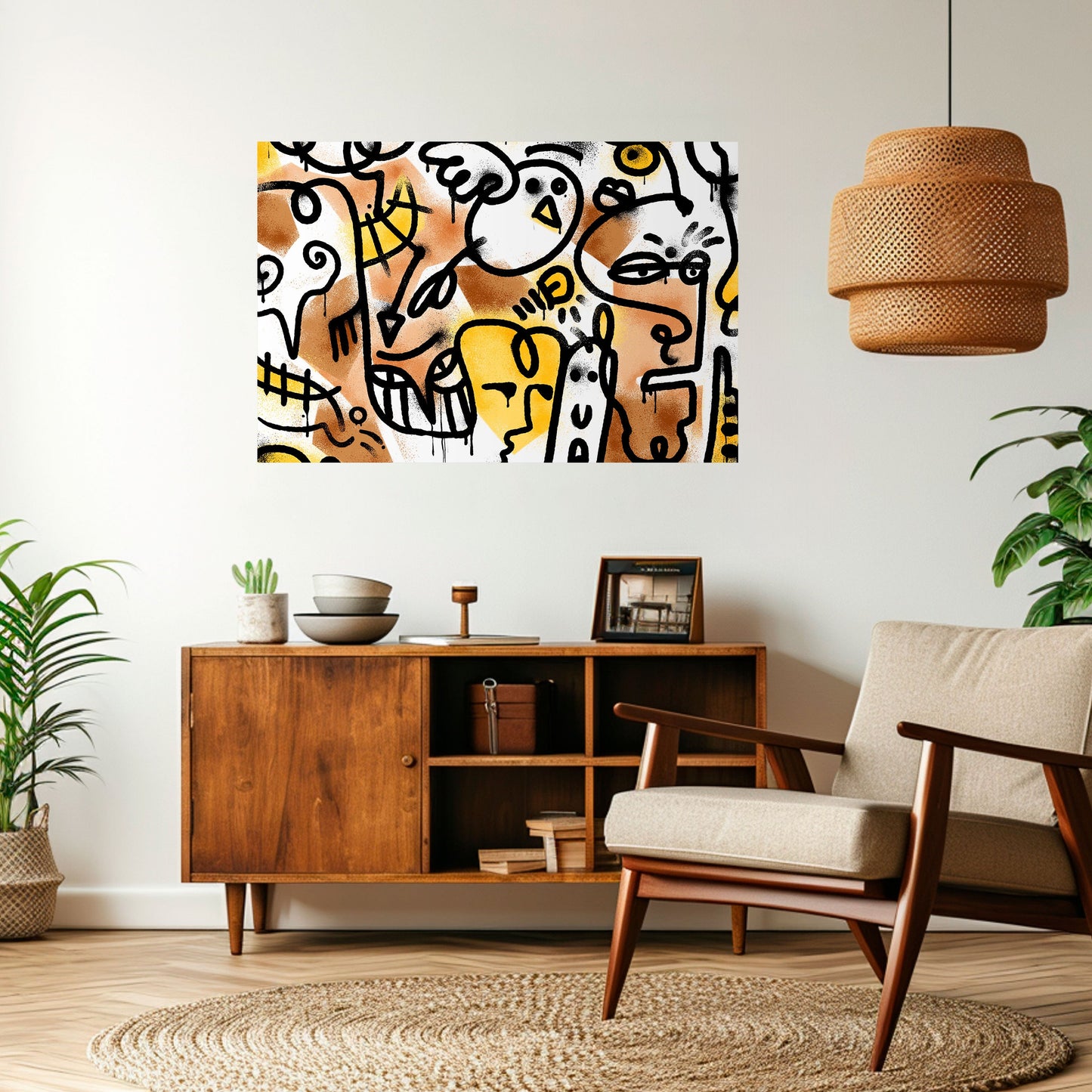 URBAN CANVAS Horisontell Poster med självhäftande mönster