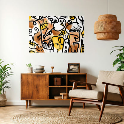 URBAN CANVAS Horisontell Poster med självhäftande mönster