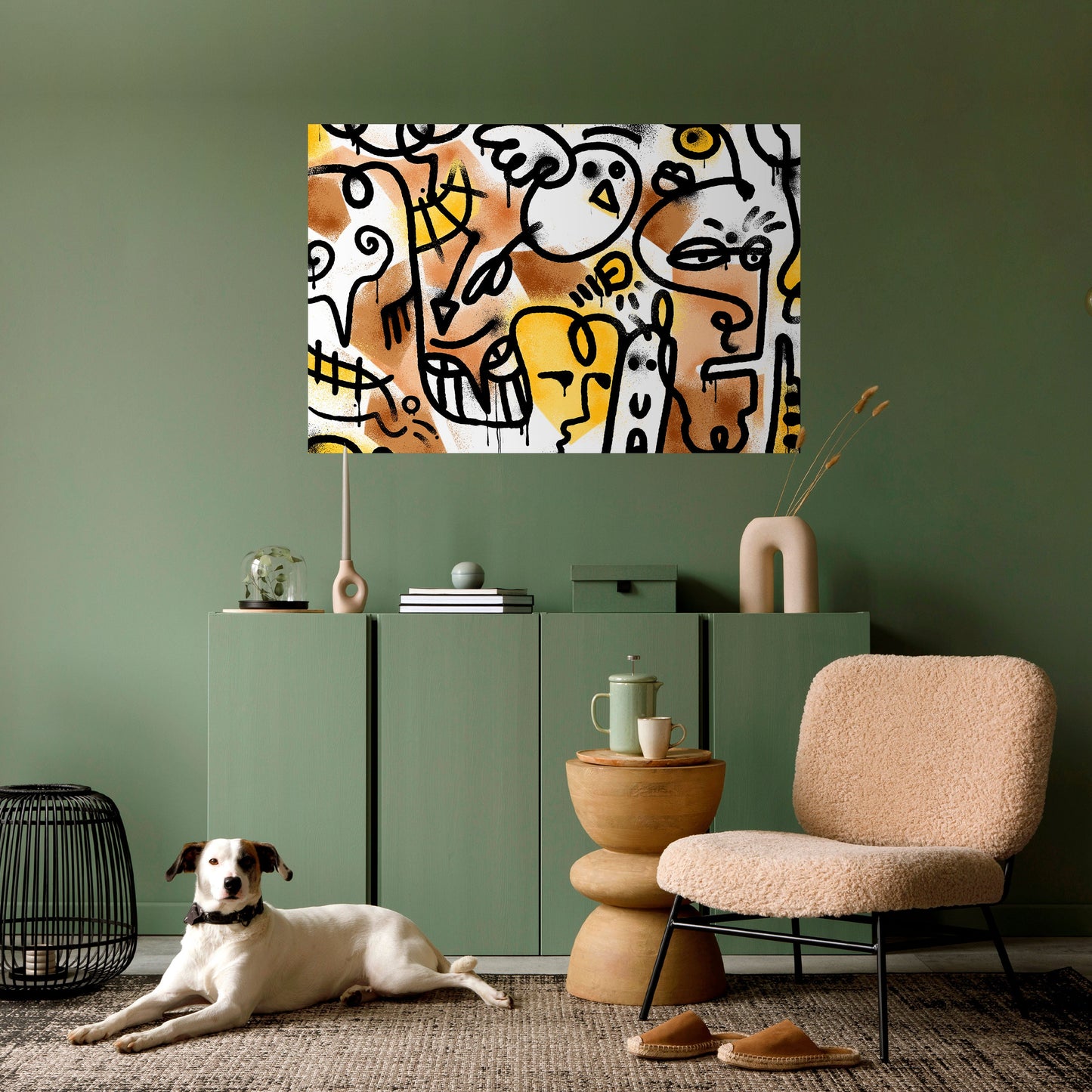 URBAN CANVAS Horisontell Poster med självhäftande mönster