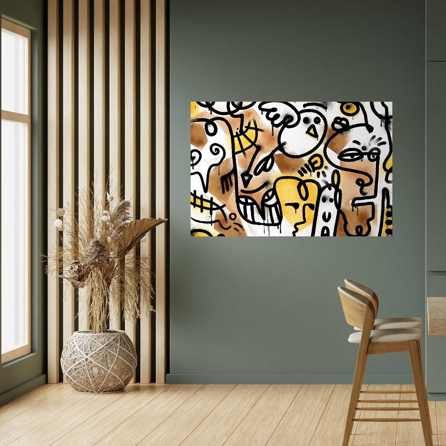 URBAN CANVAS Horisontell Poster med självhäftande mönster