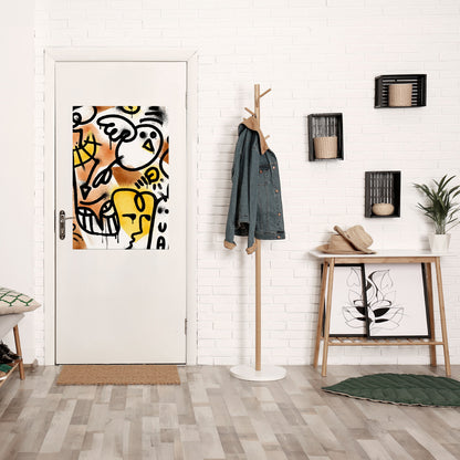 URBAN CANVAS vertikal poster med självhäftande mönster
