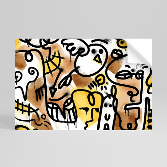 URBAN CANVAS Horisontell Poster med självhäftande mönster