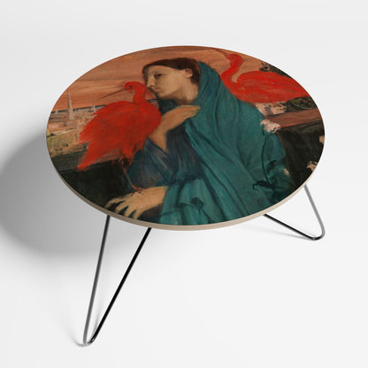 YOUNG WOMAN WITH IBIS Large Coffee Table
