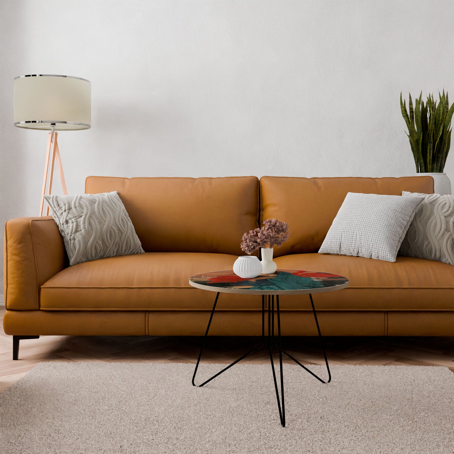 YOUNG WOMAN WITH IBIS Large Coffee Table