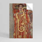 HYGIEIA AV KLIMT vertikal poster med självhäftande text