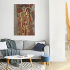 HYGIEIA AV KLIMT vertikal poster med självhäftande text