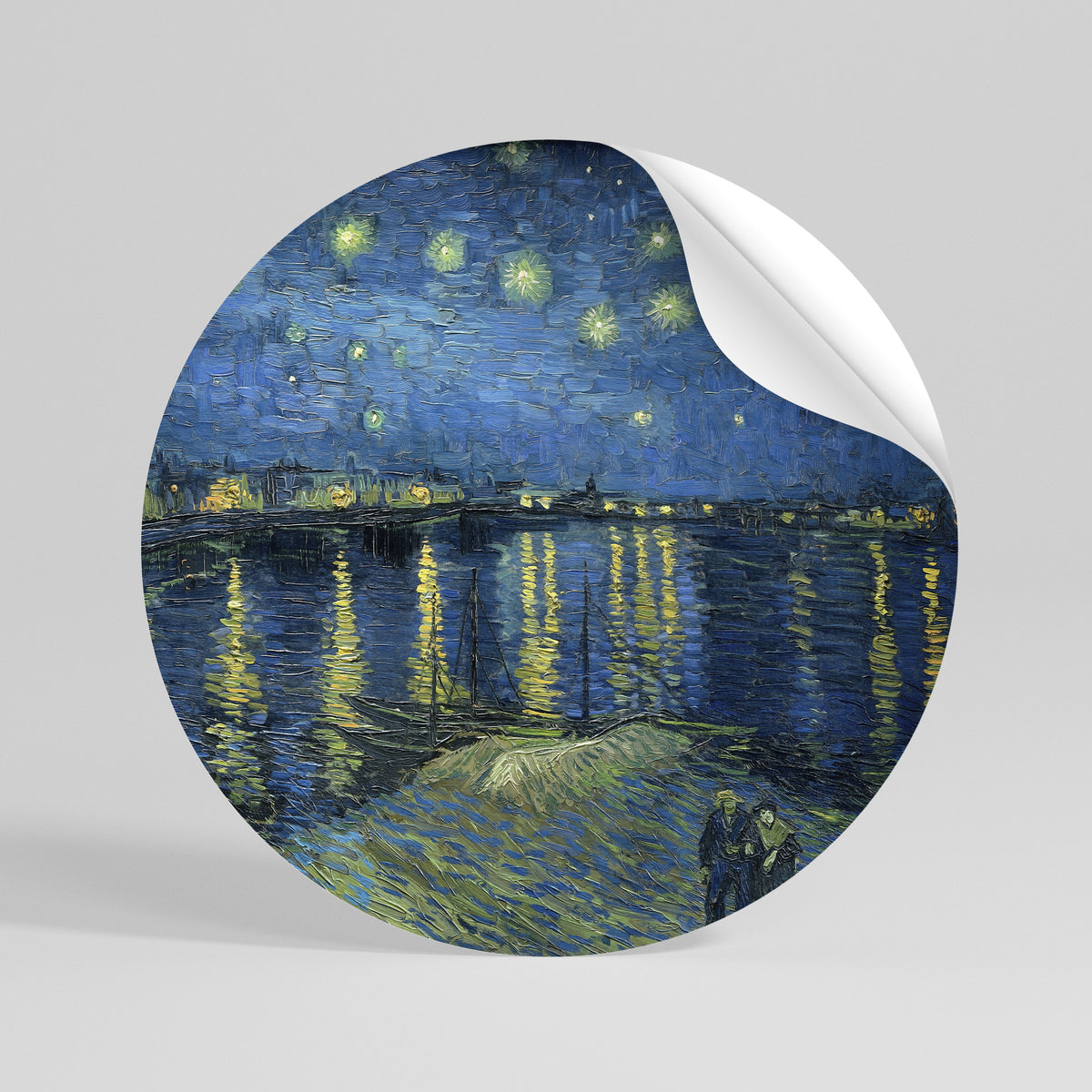 STARRY NIGHT OVER THE RHONE Rund väggdekal