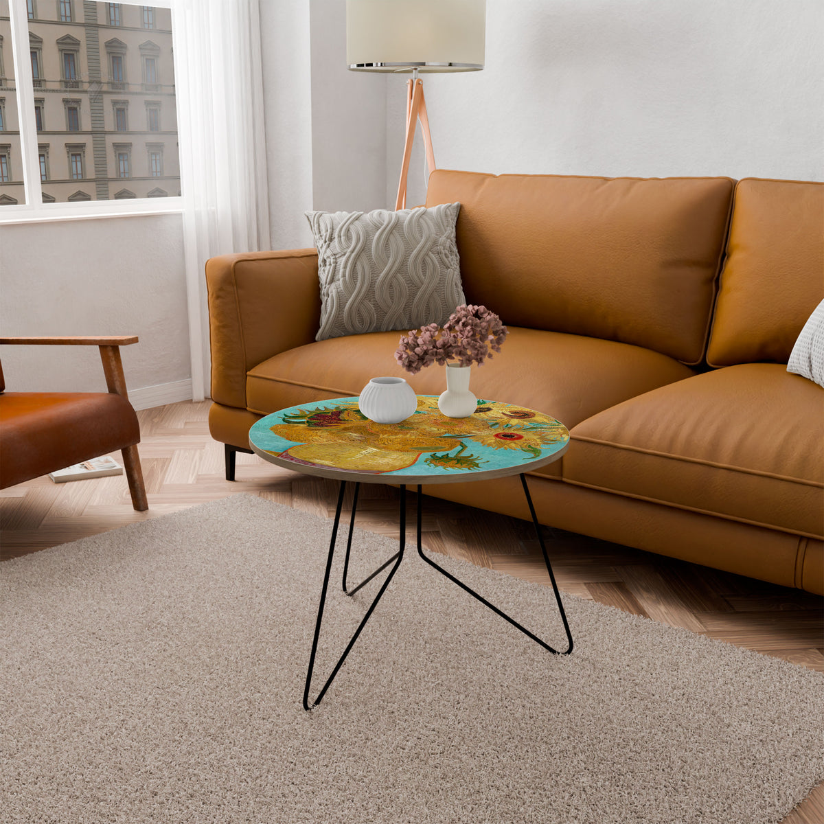 VASE WITH TWELVE SUNFLOWERS Coffee Table