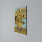 VASE WITH TWELVE SUNFLOWERS Vertical Canvas Print