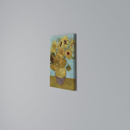 VASE WITH TWELVE SUNFLOWERS Vertical Canvas Print