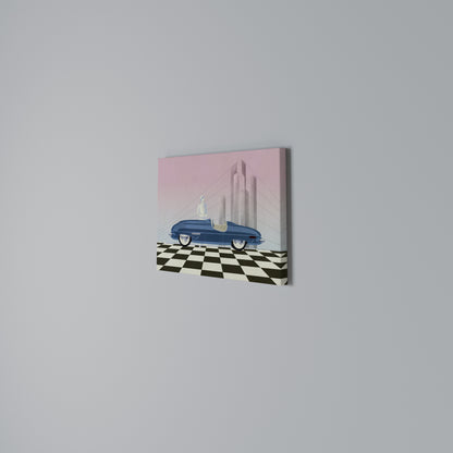 BLUE ROADSTER Horizontal Canvas Print