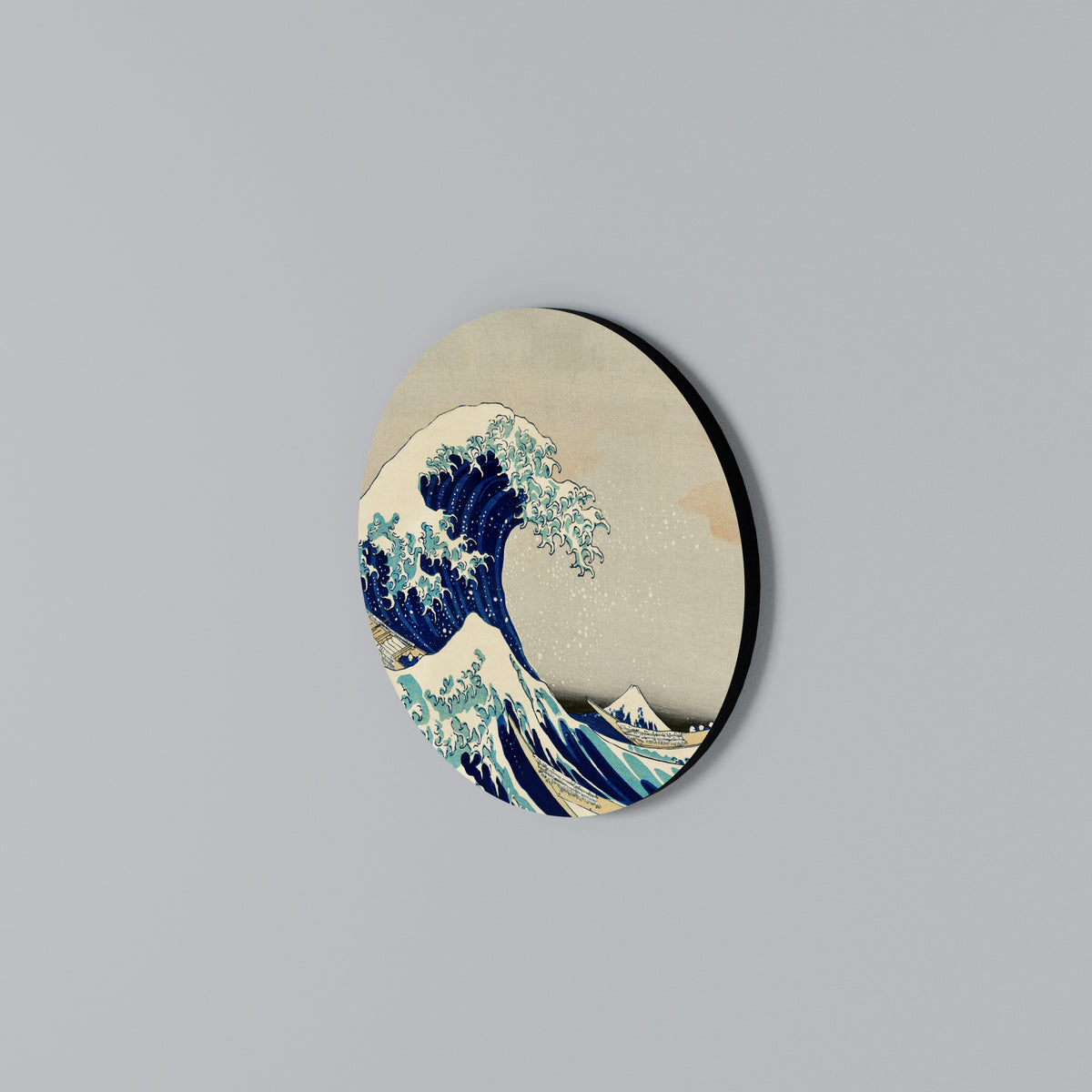 THE GREAT WAVE Rund väggdekor