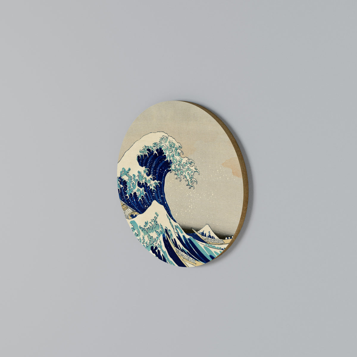 THE GREAT WAVE Rund väggdekor