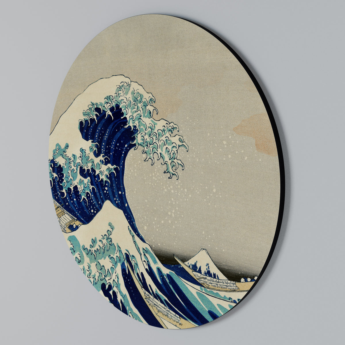 THE GREAT WAVE Rund väggdekor