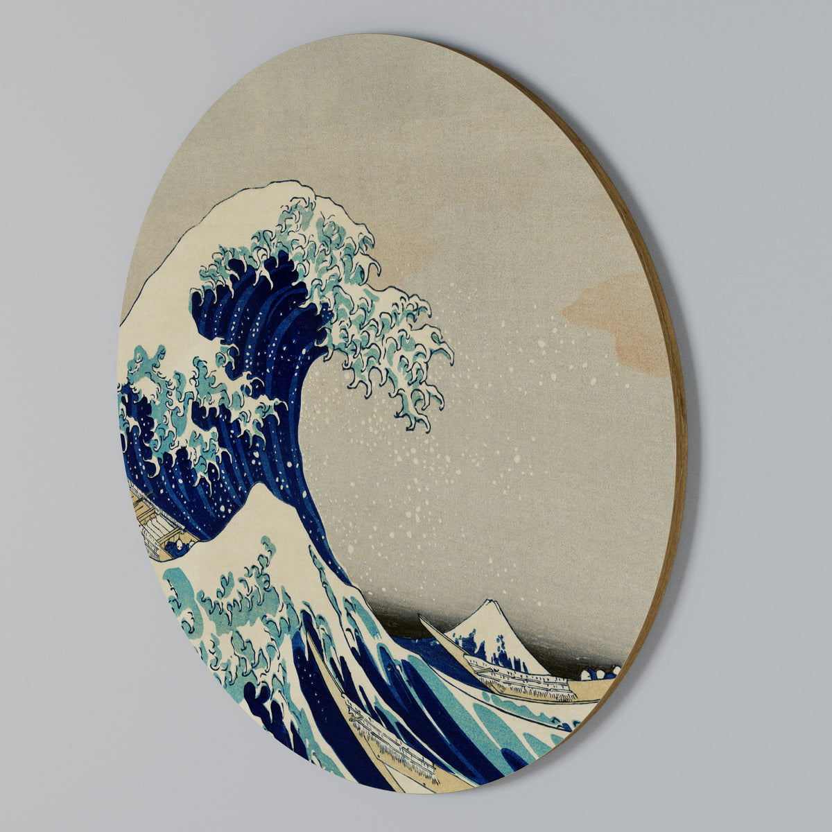 THE GREAT WAVE Rund väggdekor