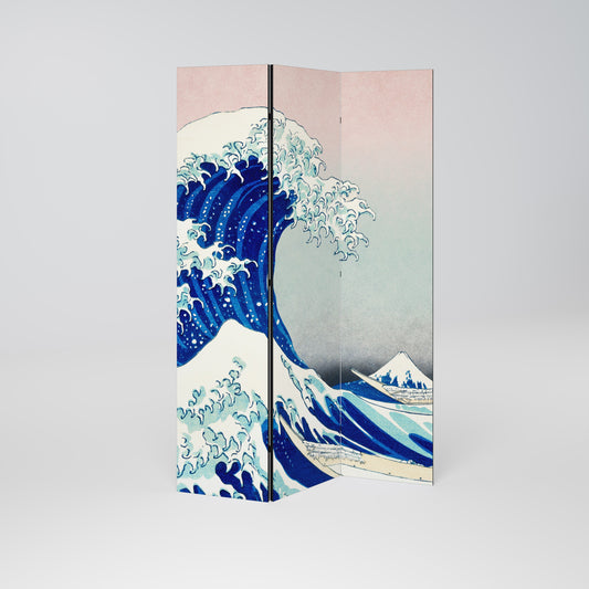 THE GREAT WAVE Dekorativ rumsavdelare med 3 paneler