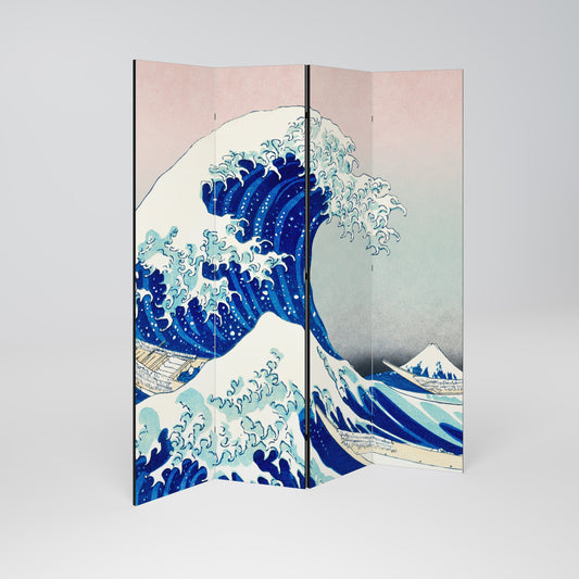THE GREAT WAVE Dekorativ rumsavdelare med 4 paneler