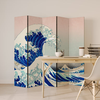 THE GREAT WAVE Decorative 5-Panel Room Divider