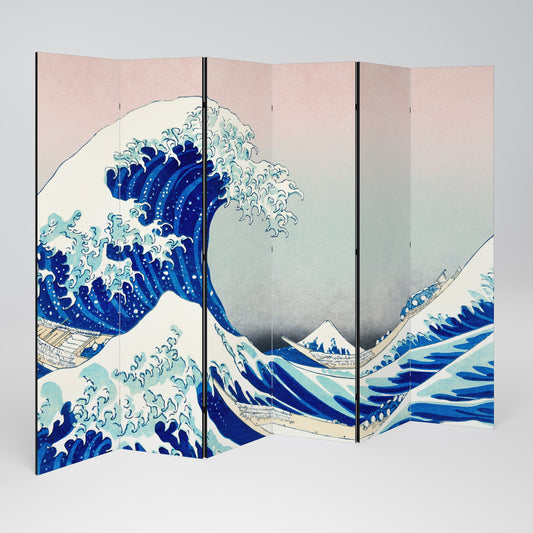 THE GREAT WAVE Decorative 6-Panel Room Divider