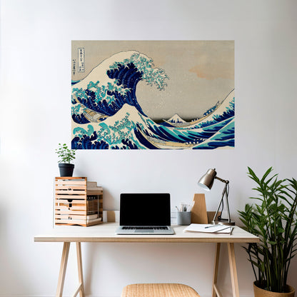 Den stora vågen, skalbar och självhäftande horisontell poster