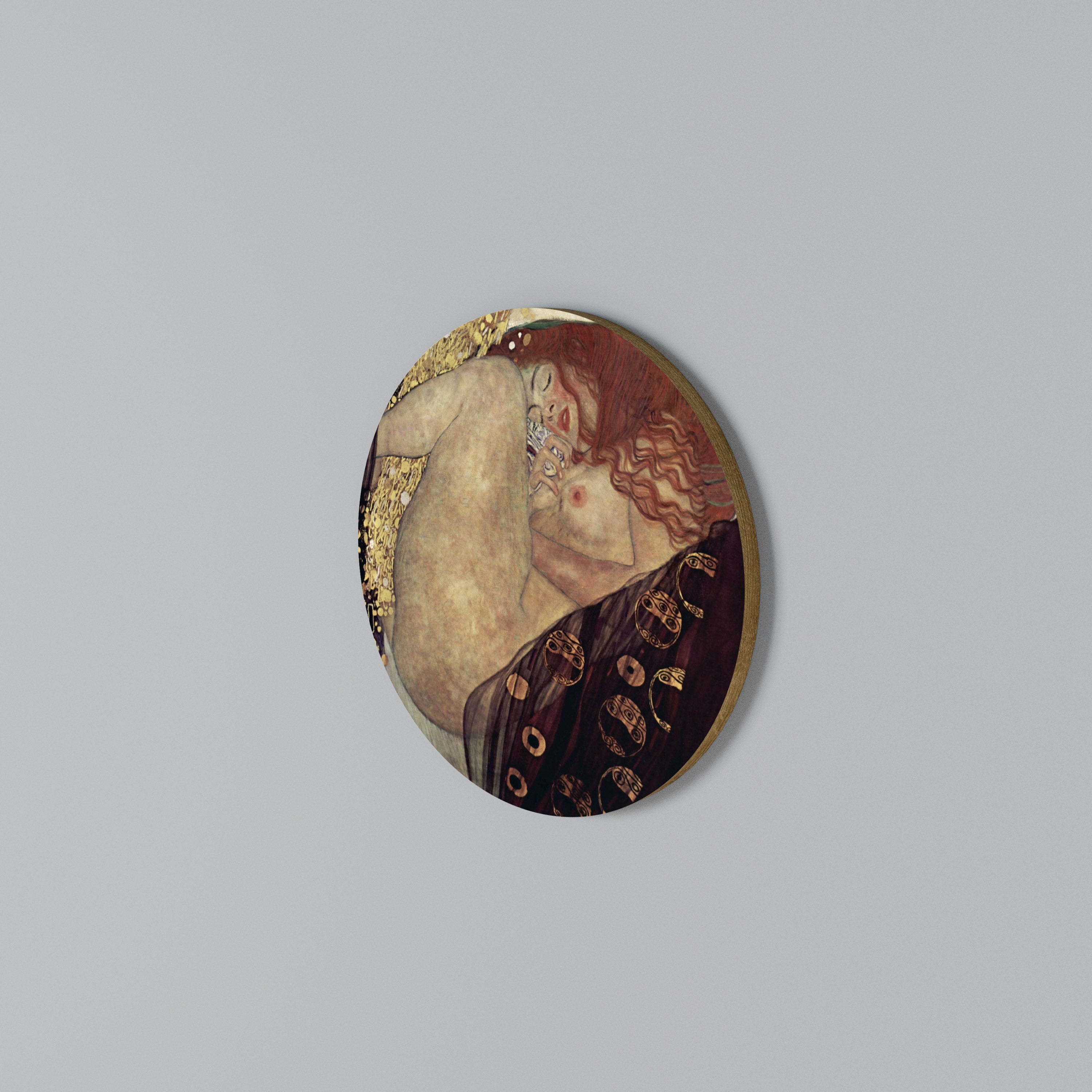 Rund väggkonst DANAE AV KLIMT