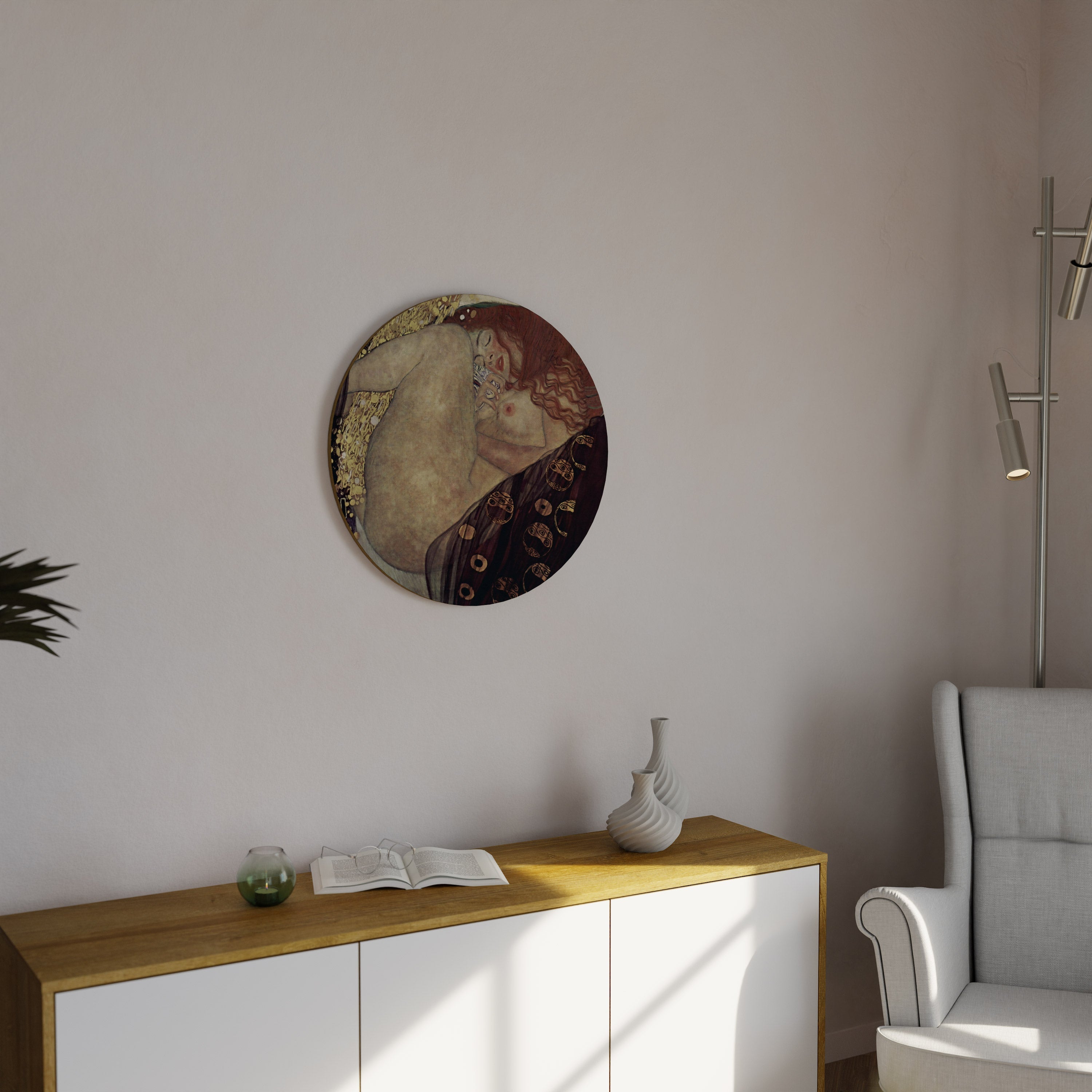 DANAE BY KLIMT Round Wall Art