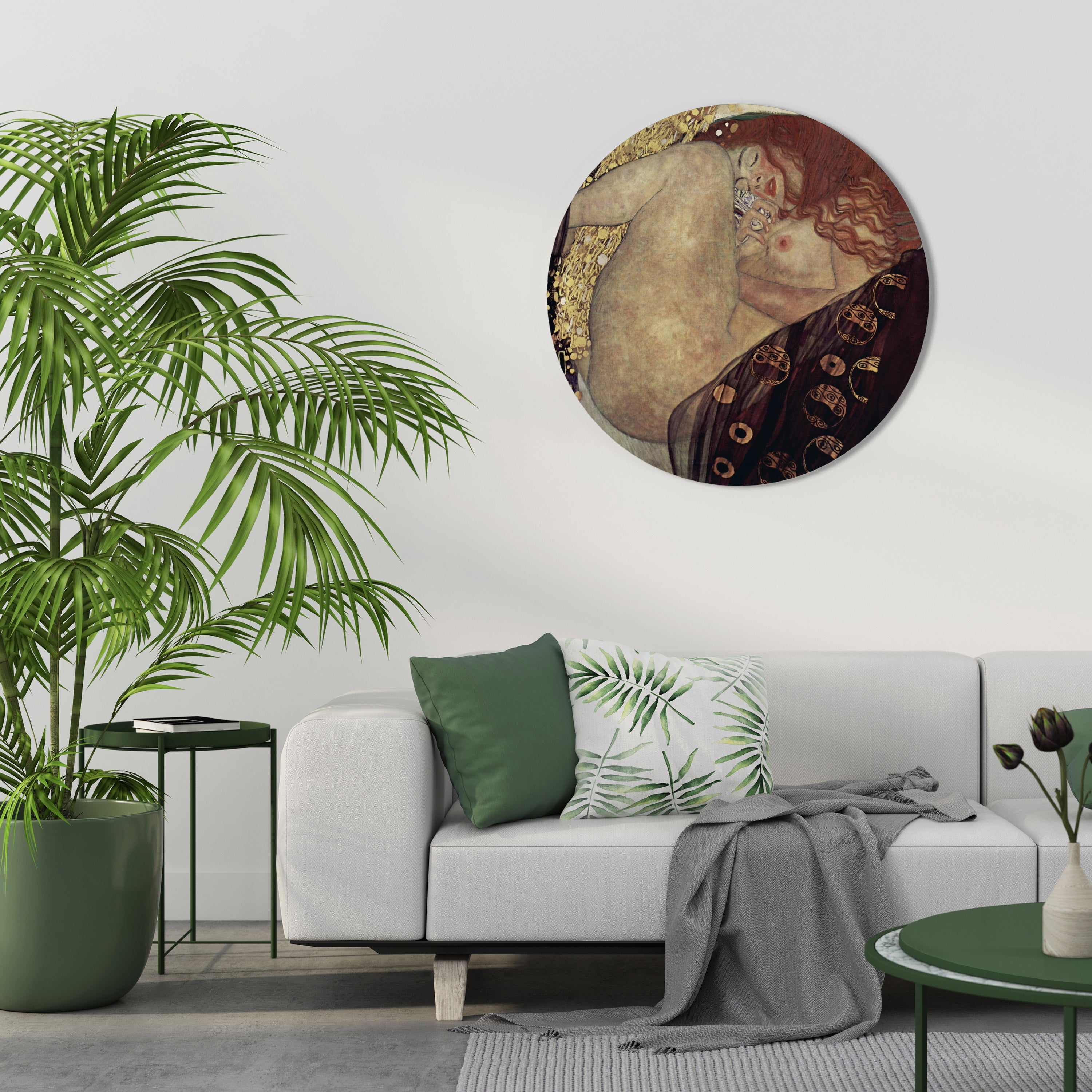 DANAE BY KLIMT Round Wall Art