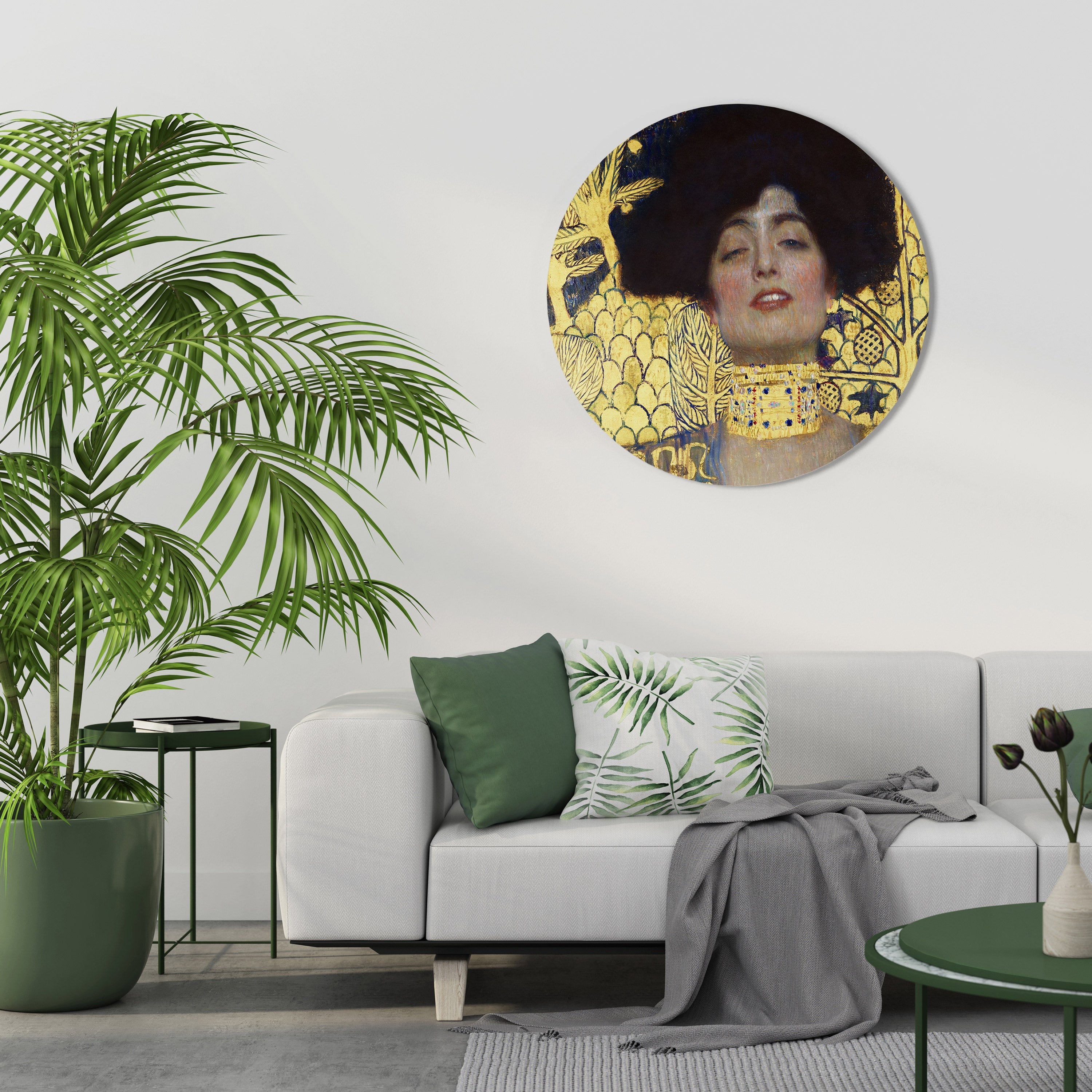JUDITH WITHOUT HOLOFERNES Round Wall Art
