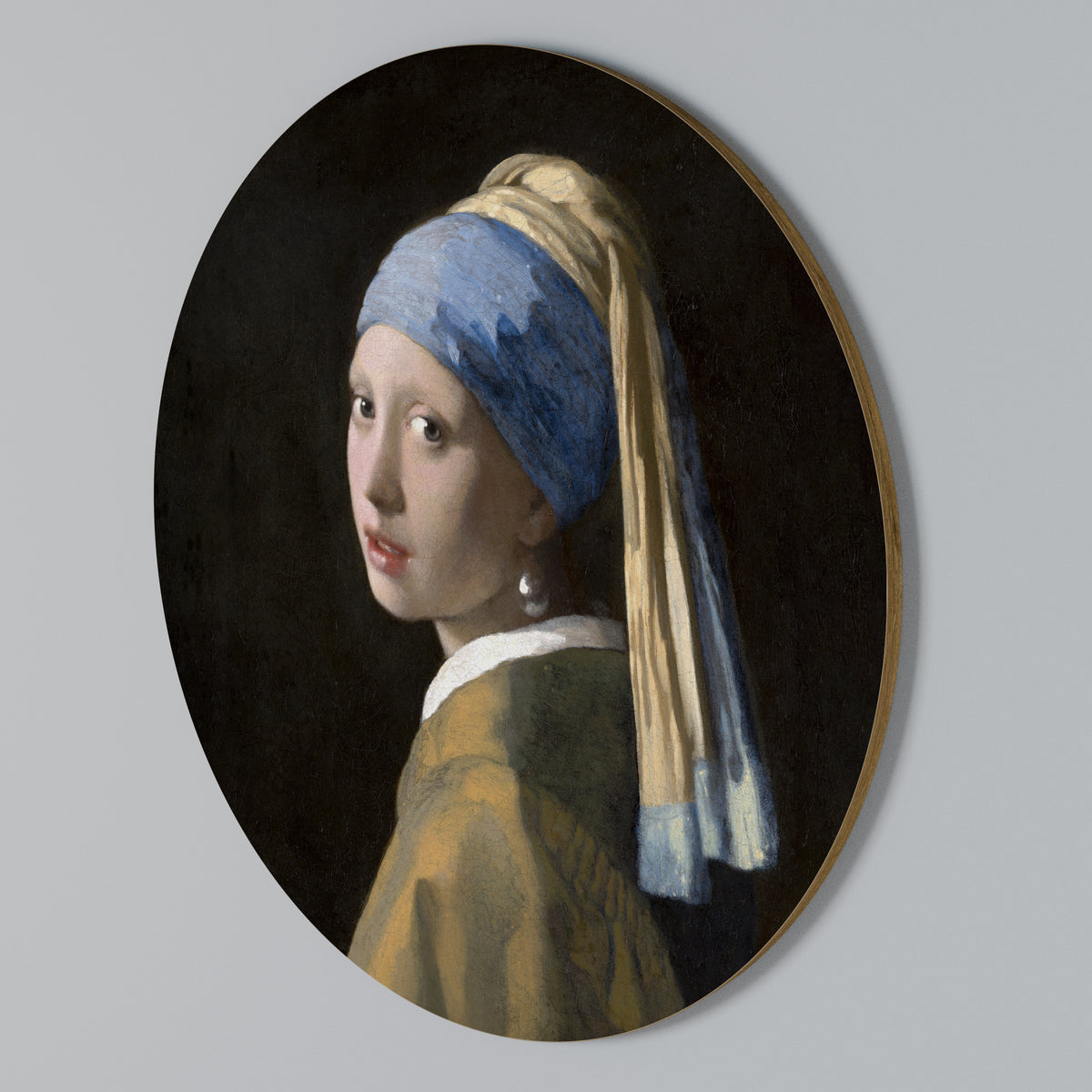 GIRL WITH A PEARL EARING Rund väggdekor