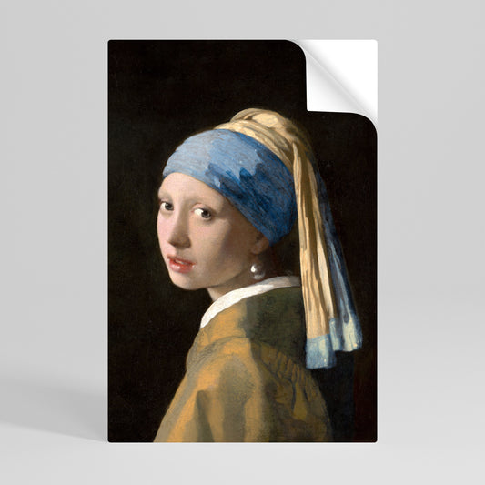 GIRL WITH A PEARL EARING Självhäftande Vertikal Poster