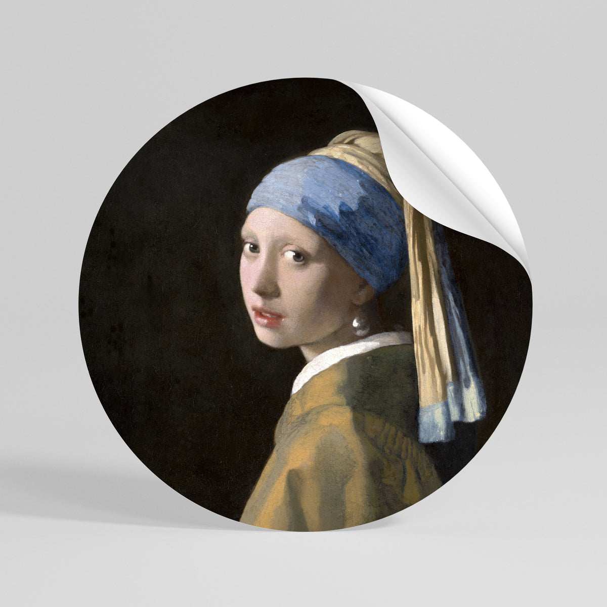 GIRL WITH A PEARL EARING Rund väggdekal