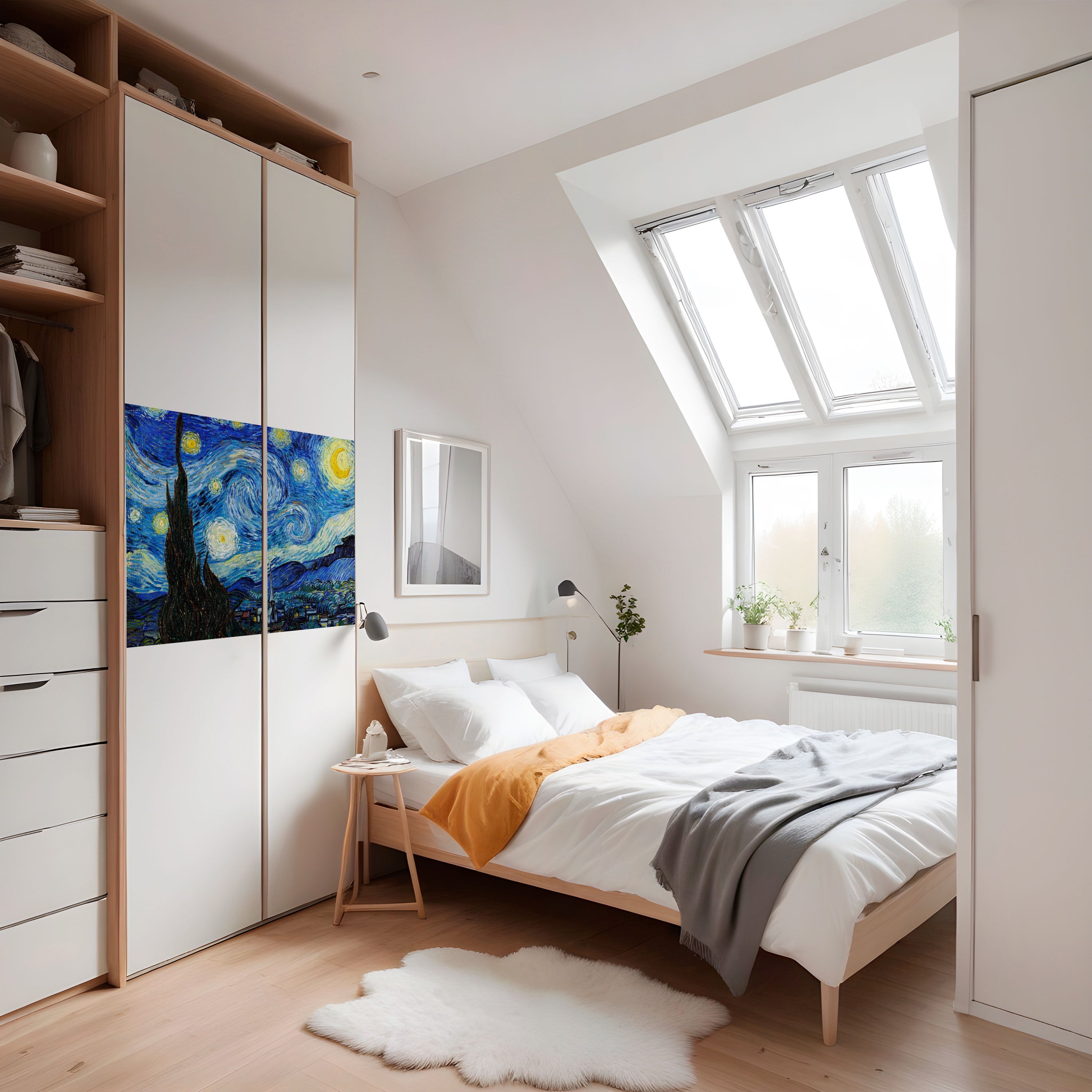 STARRY NIGHT horisontell affisch med självhäftande motiv