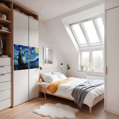 STARRY NIGHT horisontell affisch med självhäftande motiv