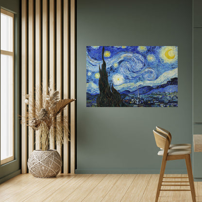 STARRY NIGHT horisontell affisch med självhäftande motiv