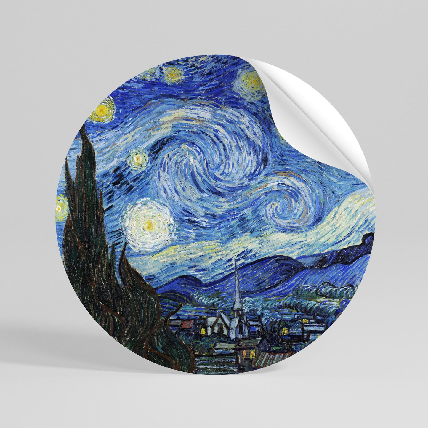 STARRY NIGHT Rund väggdekal