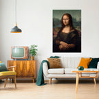 MONA LISA vertikal poster med självhäftande motiv