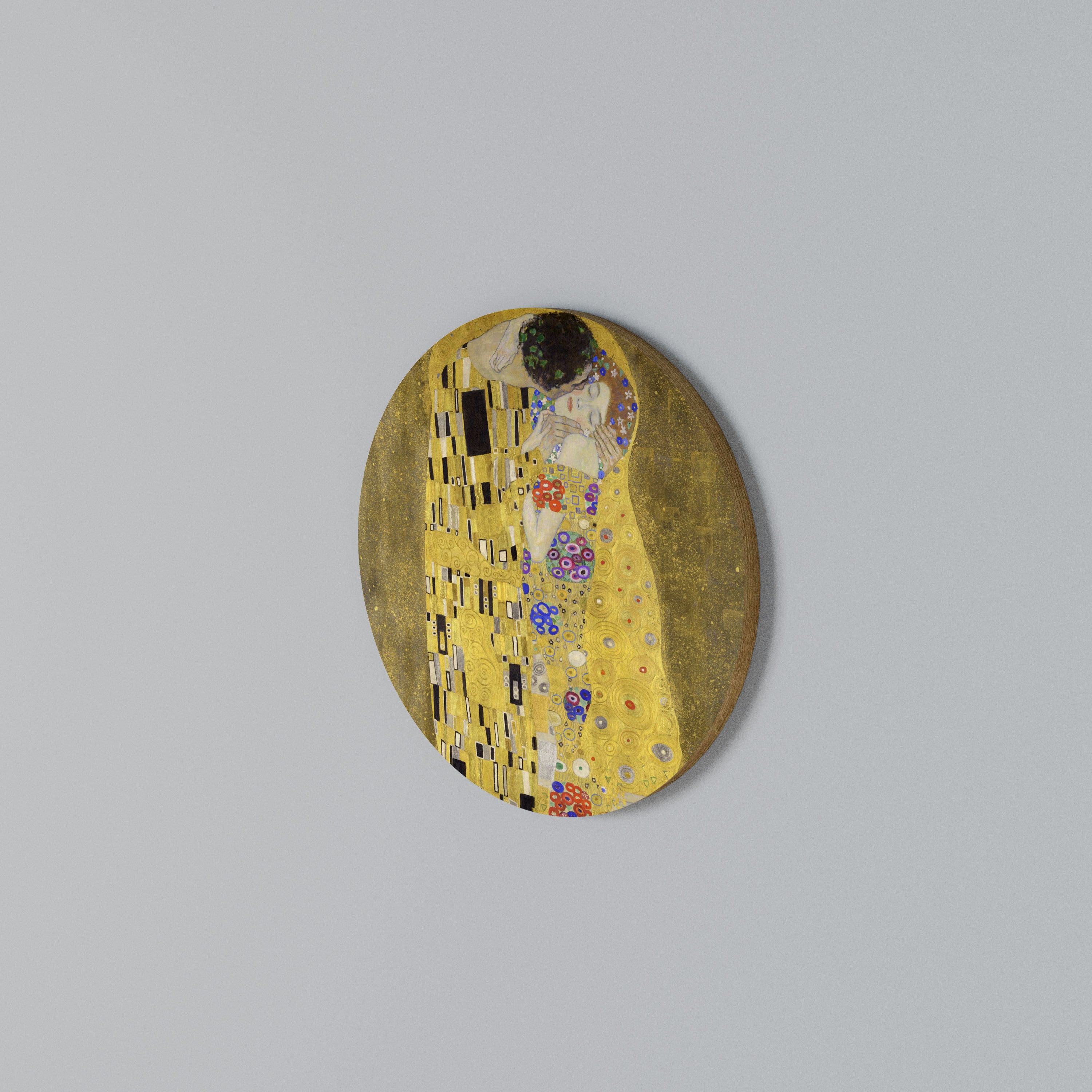 THE KISS Rund väggdekor